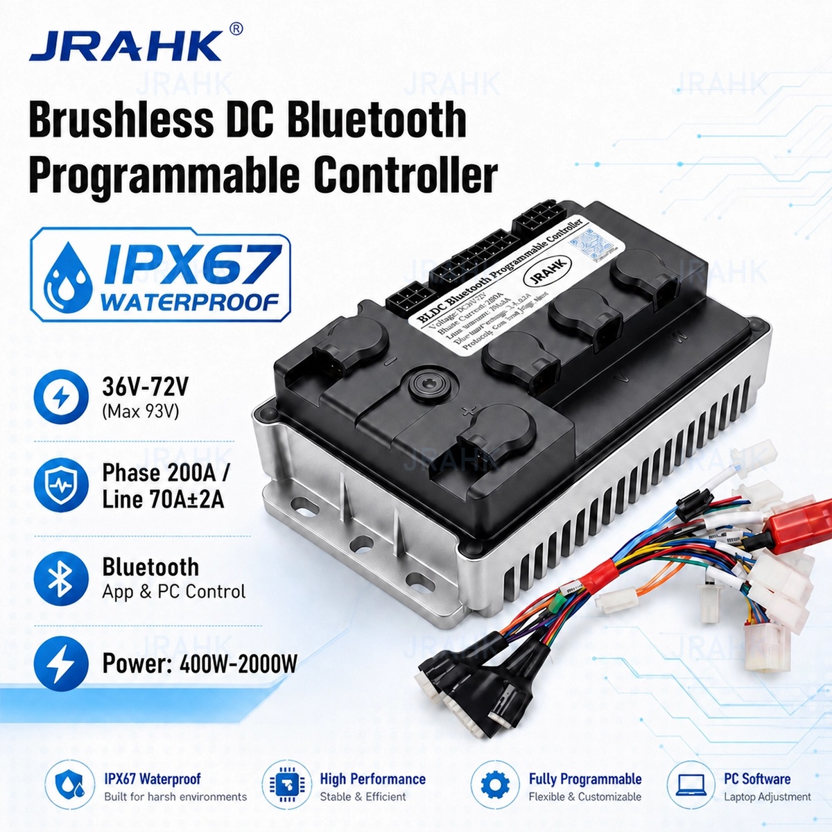 JRAHK 36V-72V BLDC Bluetooth P - Kelly Kls7230S Controller recensione e prezzo